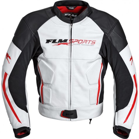 FLM | Sports Leather Combi Jacket 1.0 White/Red